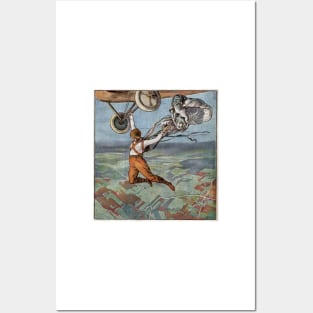 Parachute jump, illustration (C048/3411) Posters and Art